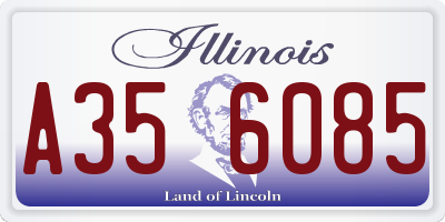 IL license plate A356085