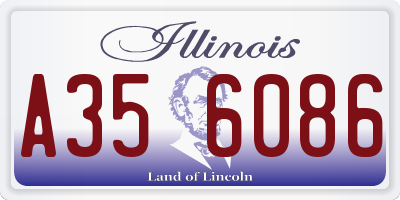 IL license plate A356086
