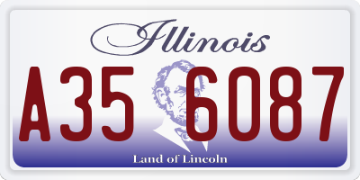 IL license plate A356087
