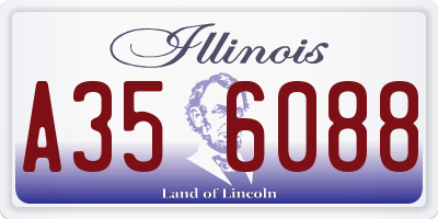IL license plate A356088
