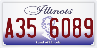 IL license plate A356089