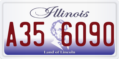 IL license plate A356090