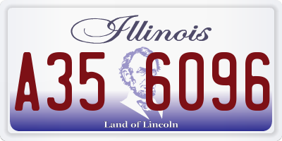 IL license plate A356096