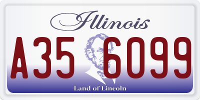 IL license plate A356099