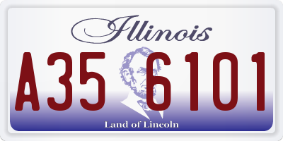 IL license plate A356101