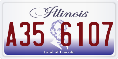 IL license plate A356107