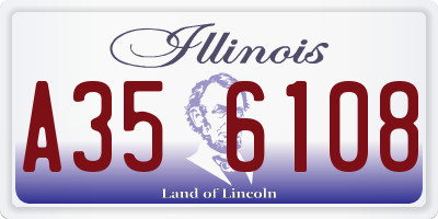 IL license plate A356108
