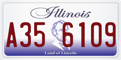 IL license plate A356109