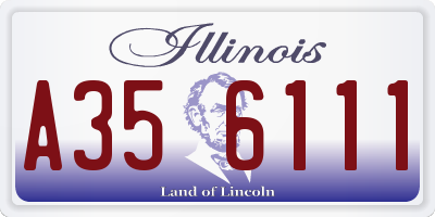 IL license plate A356111