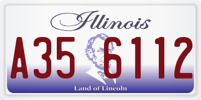 IL license plate A356112