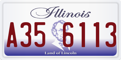 IL license plate A356113