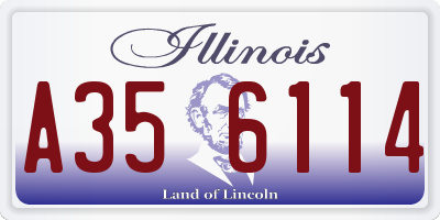 IL license plate A356114