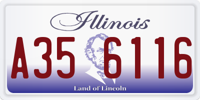 IL license plate A356116