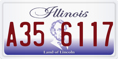 IL license plate A356117