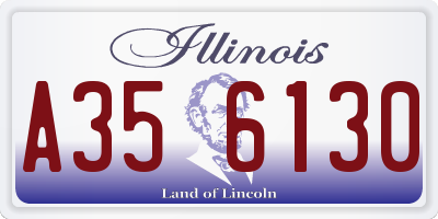IL license plate A356130