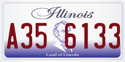 IL license plate A356133