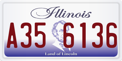 IL license plate A356136