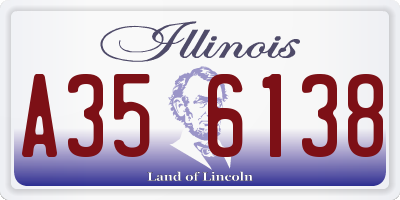 IL license plate A356138