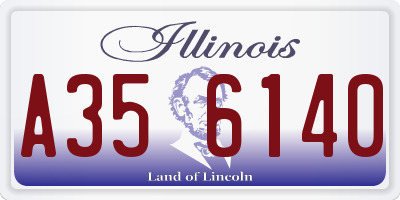 IL license plate A356140