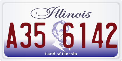 IL license plate A356142