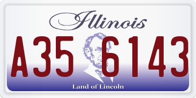 IL license plate A356143
