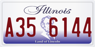 IL license plate A356144
