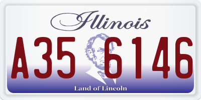 IL license plate A356146