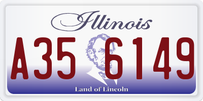 IL license plate A356149