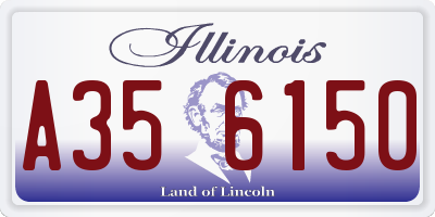 IL license plate A356150