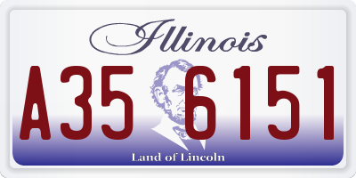 IL license plate A356151