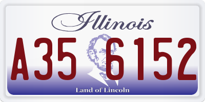 IL license plate A356152