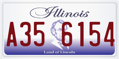 IL license plate A356154