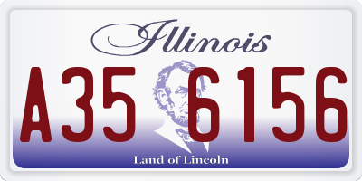 IL license plate A356156