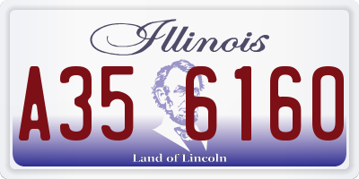 IL license plate A356160