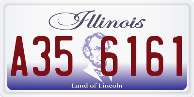 IL license plate A356161