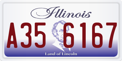 IL license plate A356167