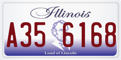 IL license plate A356168