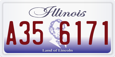 IL license plate A356171