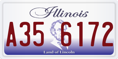 IL license plate A356172