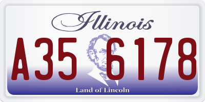 IL license plate A356178