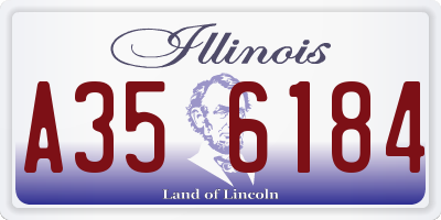 IL license plate A356184