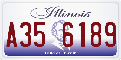 IL license plate A356189
