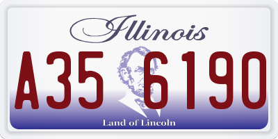 IL license plate A356190