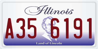 IL license plate A356191