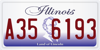 IL license plate A356193