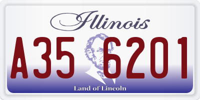 IL license plate A356201