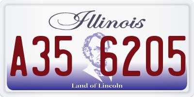 IL license plate A356205