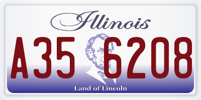 IL license plate A356208