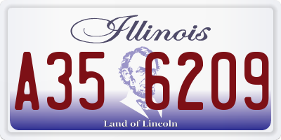 IL license plate A356209