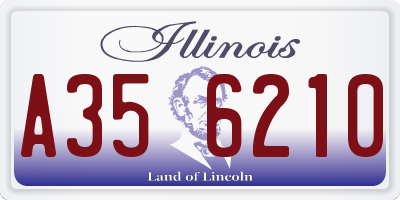 IL license plate A356210